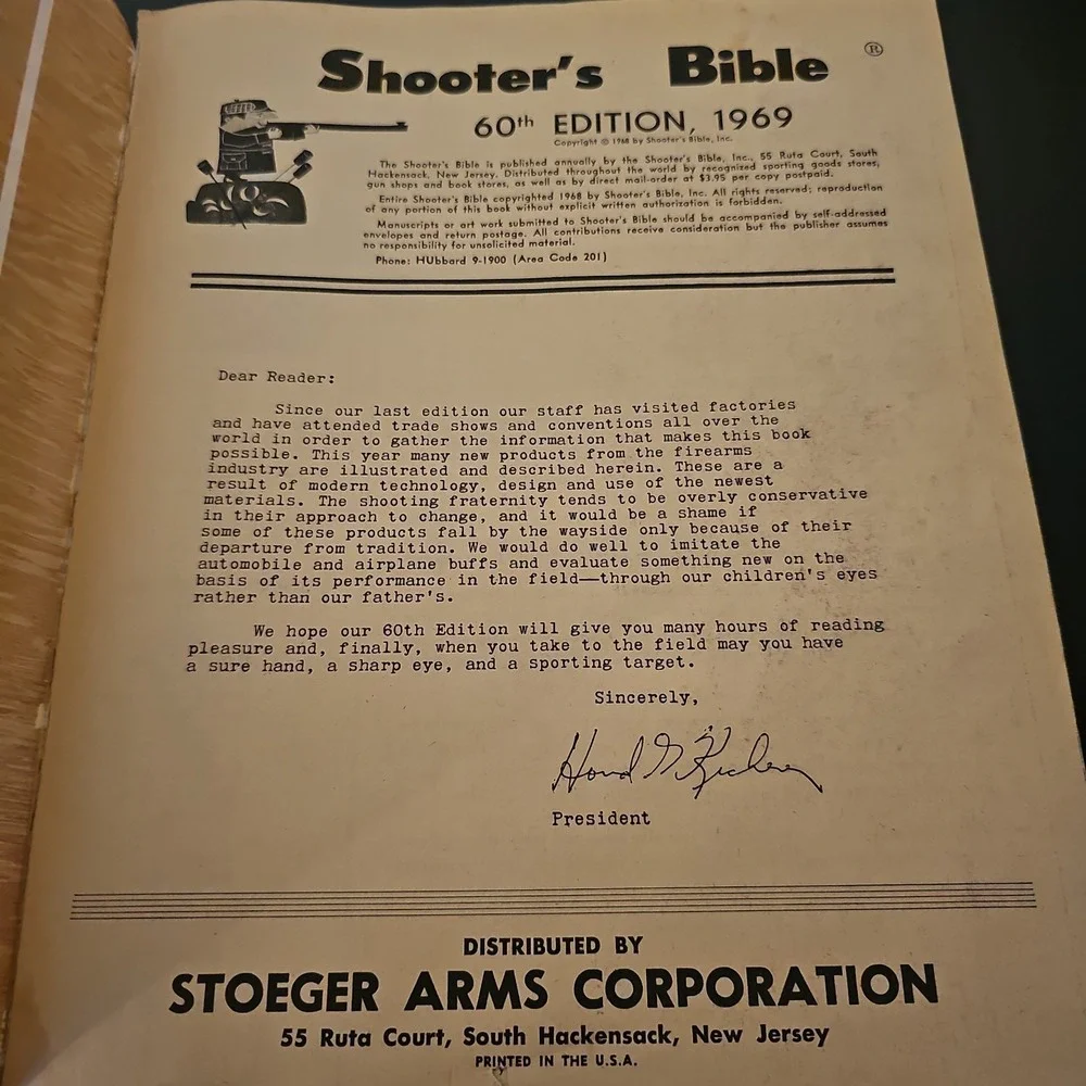 VINTAGE 1969 EDITION #60 SHOOTER'S BIBLE REFERENCE CATALOG